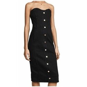 Veronica Beard Liza Dress in Black Denim Size 2